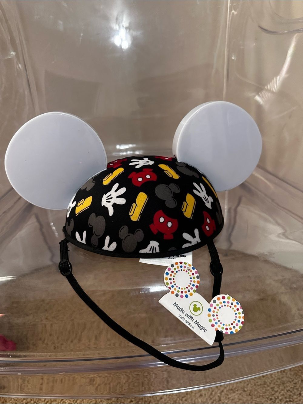 NWT Disney Glow With The Show Mickey Mouse Light Up Ear Hat cap Disney Parks
